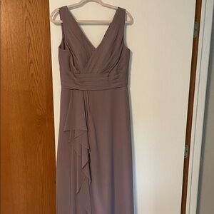 Azazie Mauve/ light purple bridesmaid Dress with Ruffle Detail